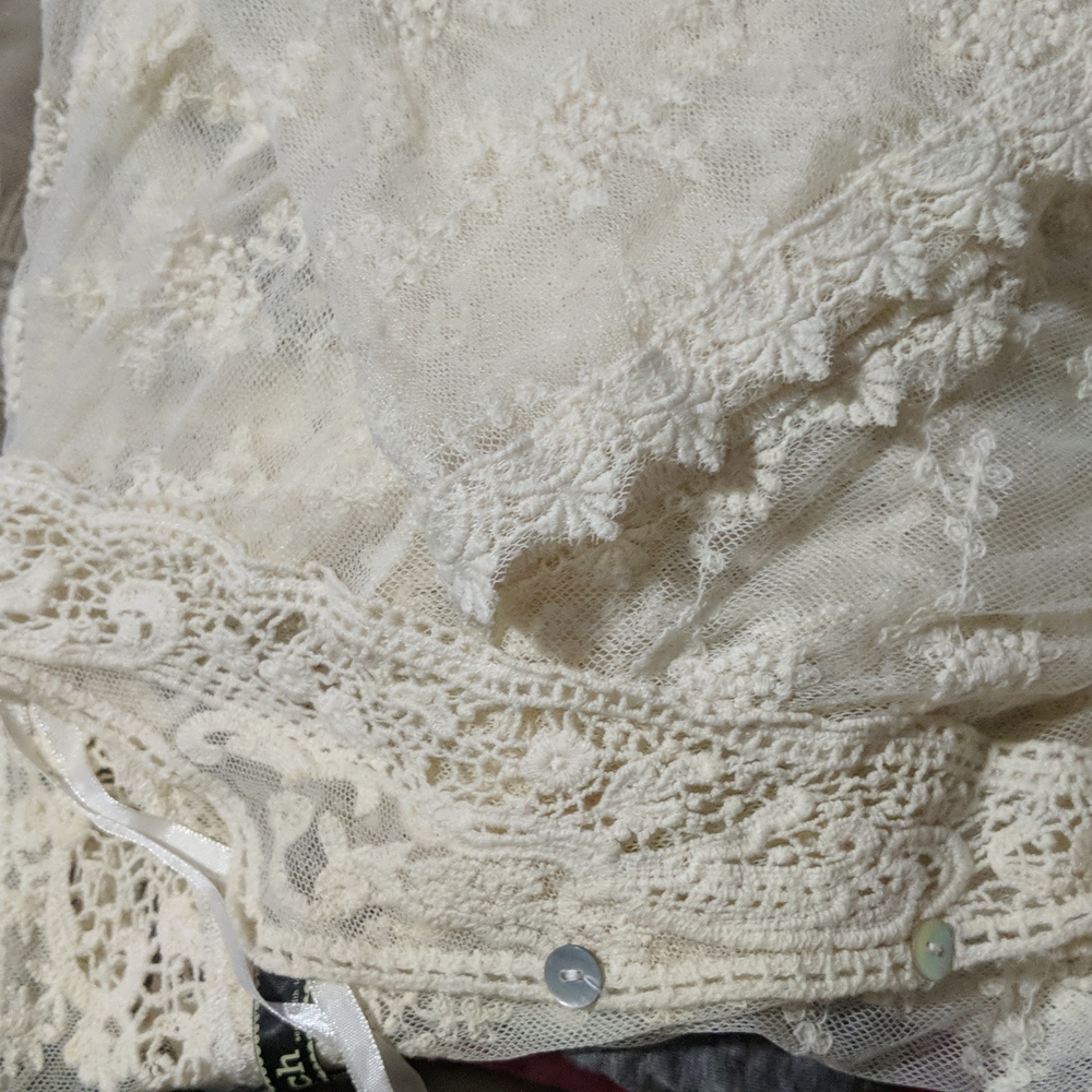 Love Stitch Lace Popover Blouse